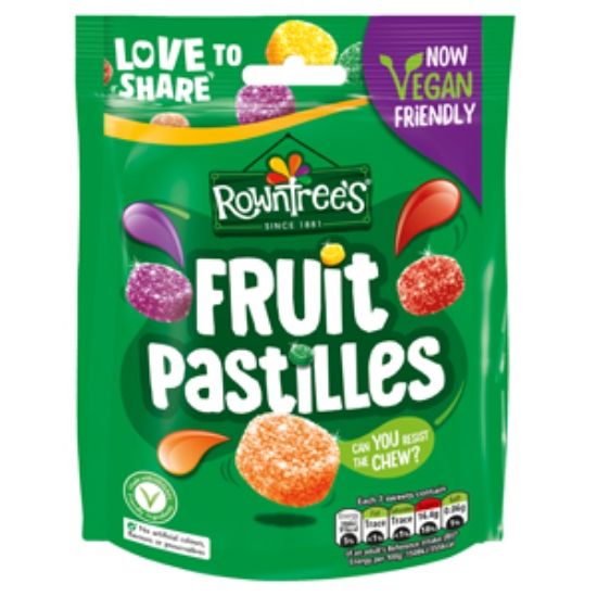 Picture of Bags Rowntrees Fruit Pastilles (Vegan) 143g x10